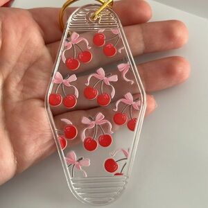 Motel Keychain Cherries and Bows